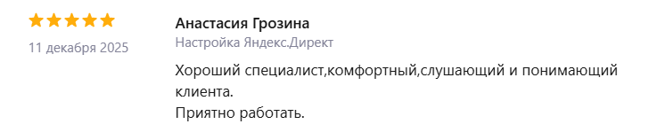 Скриншот отзыва на Профи.ру 3